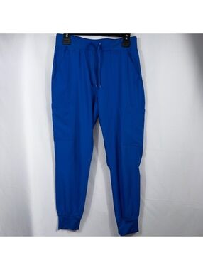 Med Couture Blue Scrub Jogger Pants Cargo Pockets Med